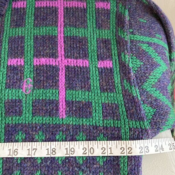 Conte of Florence Ski Sweater 90s Vintage Heavy Virgin Wool Grandpa Core… - Picture 8 of 14